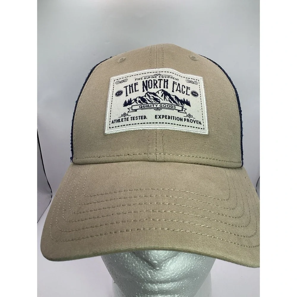 The North Face Men's SnapBack Trucker Hat Tan/Navy/white OSFM
